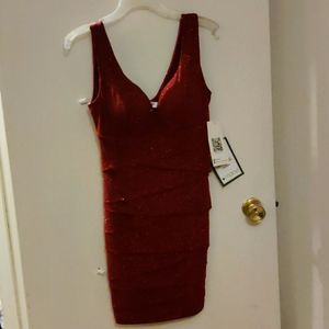 Macy's formal dress- Emerald Sundae. Size: Medium, Color: wine red